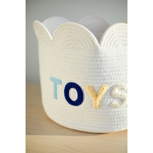 Корзина для іграшок Childhome Flower 35x35x35 см білий , арт. CCBAFL35