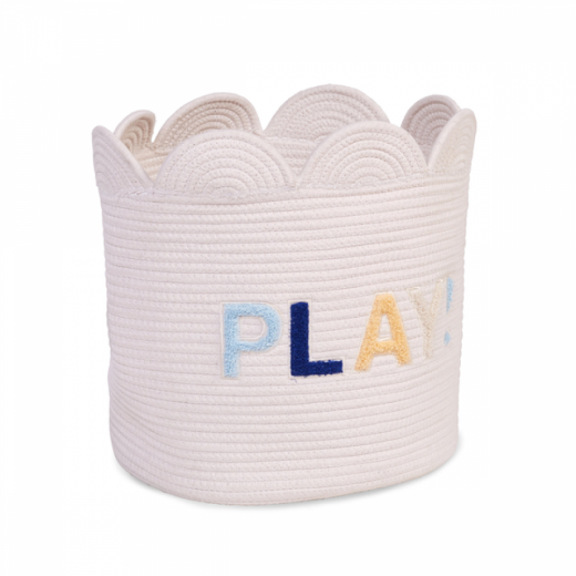 Корзина для іграшок Childhome Flower 35x35x35 см білий , арт. CCBAFL35