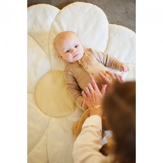 Килимок ігровий Childhome Flower 110 см білий/жовтий, арт. CCPMFL