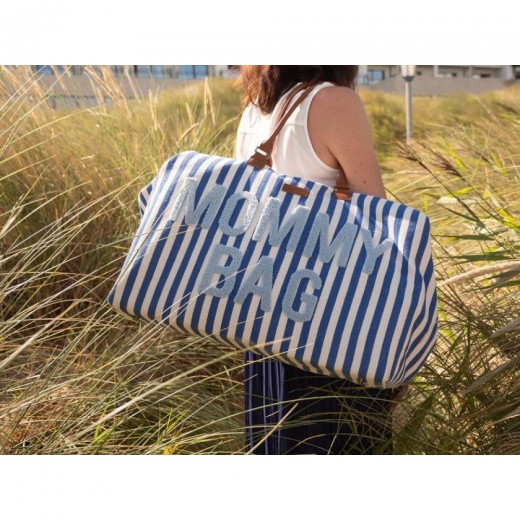 Сумка Childhome Mommy bag stripes electric blue, арт. CWMBBSTBL