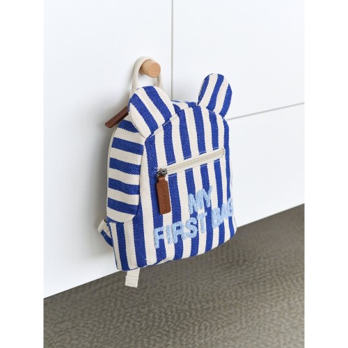 Рюкзак дитячий Childhome My first bag stripes electric blue, арт. CWKIDBSTBL