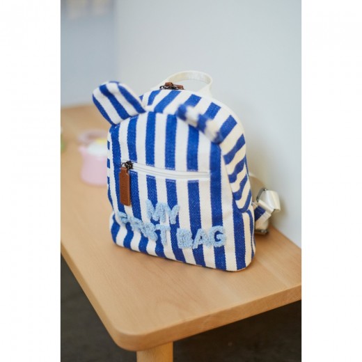 Рюкзак дитячий Childhome My first bag stripes electric blue, арт. CWKIDBSTBL