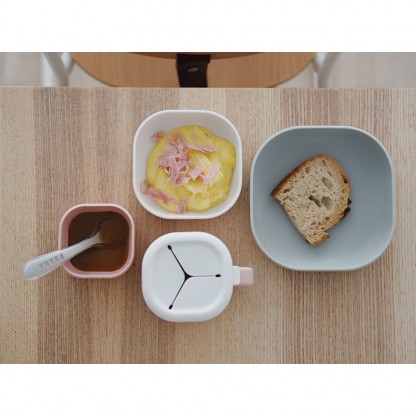 Набір силіконових тарілок Béaba 3 шт рожевий