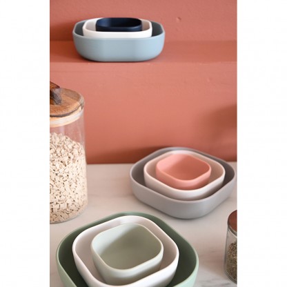 Набір силіконових тарілок Béaba 3 шт рожевий