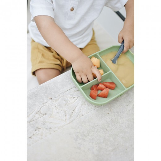 Тарілка Beaba силіконова порційна зелений, арт. 913549