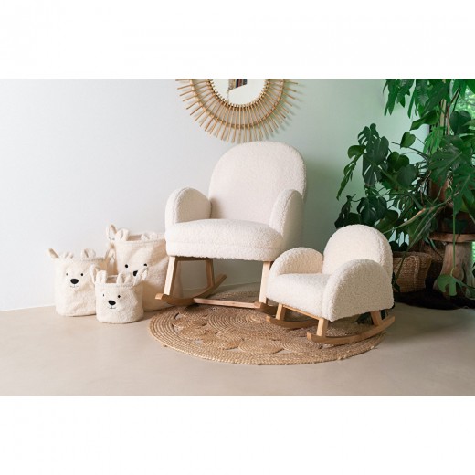 Крісло - гойдалка дитяче Childhome teddy white, арт. RCKTOW