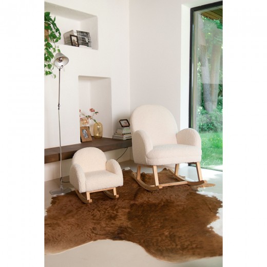 Крісло - гойдалка дитяче Childhome teddy white, арт. RCKTOW