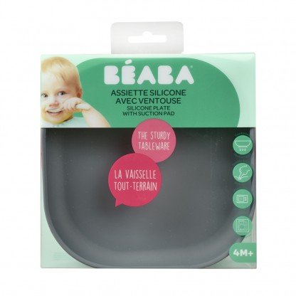 Силиконовая тарелка Béaba на присоске 600 мл