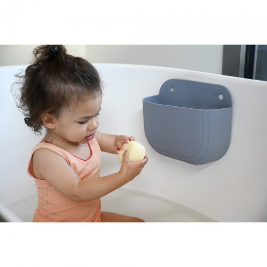 Набор для купания Beaba: игрушки и корзина разноцветные силиконовые, арт. 920413