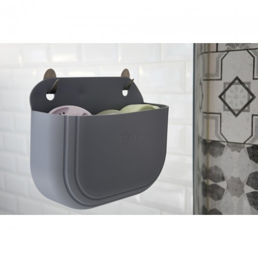 Набор для купания Beaba: игрушки и корзина разноцветные силиконовые, арт. 920413