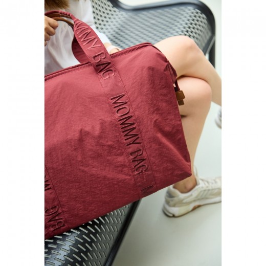 Сумка Childhome Mommy bag Signature burgundy, арт. CWMBBSUBU