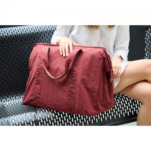 Сумка Childhome Mommy bag Signature burgundy, арт. CWMBBSUBU