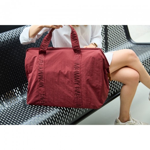Сумка Childhome Mommy bag Signature burgundy, арт. CWMBBSUBU