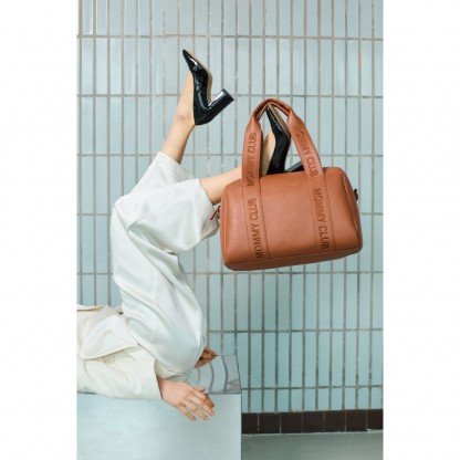 Сумка Childhome Mommy club Signature vegan leather brown