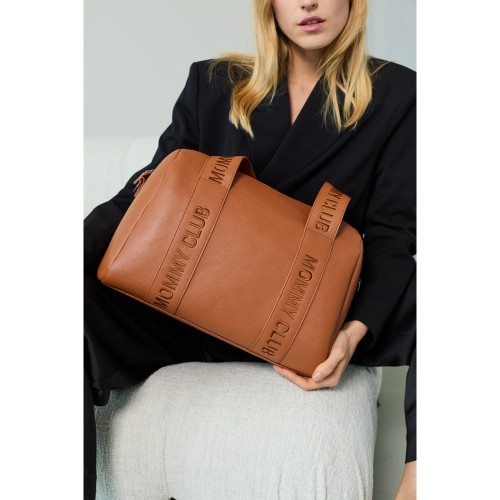 Сумка Childhome Mommy club Signature vegan leather brown, арт. CWMCSLBR