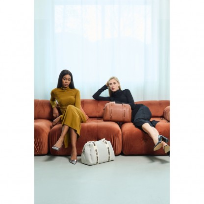 Сумка Childhome Mommy club Signature vegan leather brown