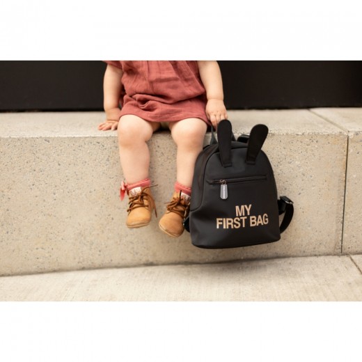 Рюкзак дитячий Childhome My first bag black/gold, арт. CWKIDBBL