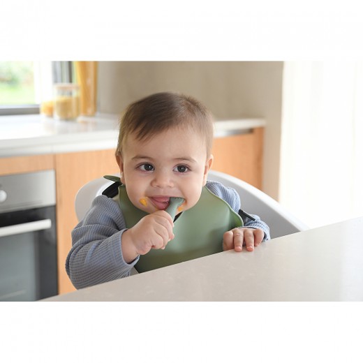 Набор ложек Beaba силиконовая BLW 2 шт., 4+ зеленый/серый, арт. 913578