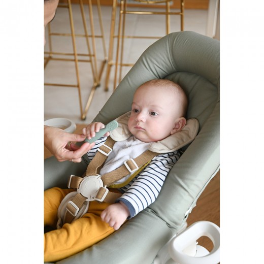 Набор ложек Beaba силиконовая BLW 2 шт., 4+ зеленый/серый, арт. 913578