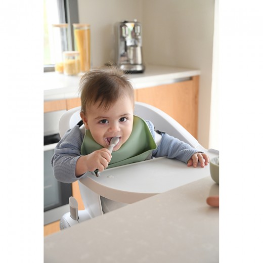 Набор ложек Beaba силиконовых BLW (2 шт.), 4+ красный/серый, арт. 913579