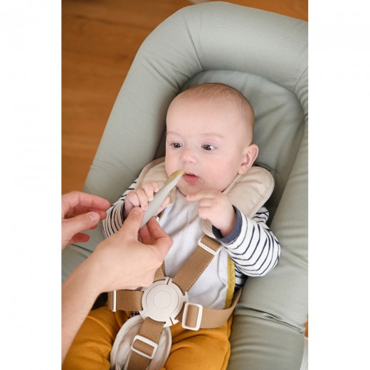 Набор ложек Beaba силиконовых BLW (2 шт.), 4+ красный/серый, арт. 913579