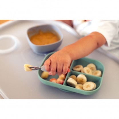 Набір ложка і виделка Beaba металеві 10+ сірий, арт. 913581