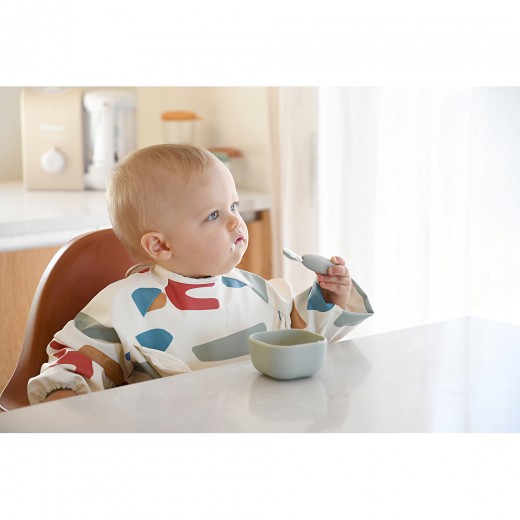 Набор ложка и вилка Beaba металлические 10 + серый, арт. 913581