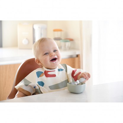 Набір ложка і виделка Beaba металеві 10+ сірий, арт. 913581