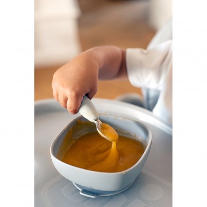 Набір ложка і виделка Beaba металеві 10+ сірий, арт. 913581