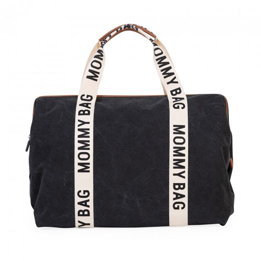 Сумка Childhome Mommy bag Signature canvas black, арт. CWMBBSCBL