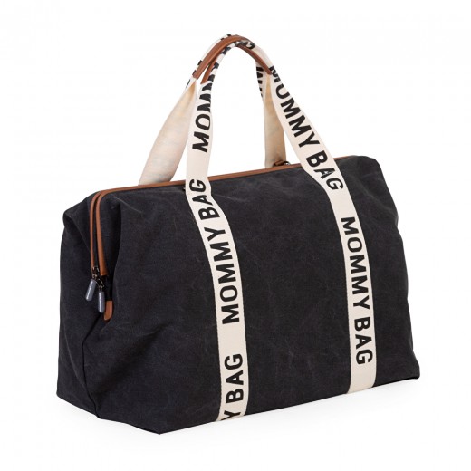 Сумка Childhome Mommy bag Signature canvas black, арт. CWMBBSCBL
