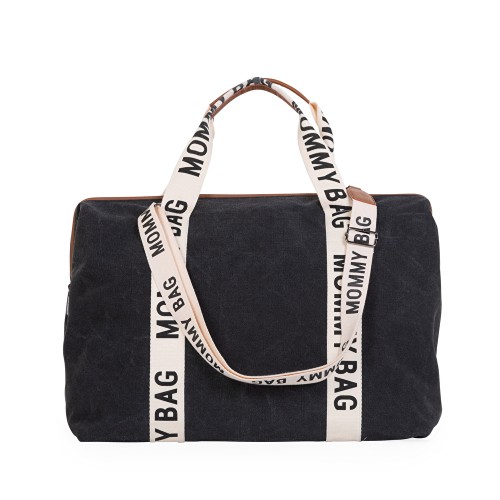 Сумка Childhome Mommy bag Signature canvas black, арт. CWMBBSCBL