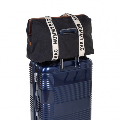 Сумка Childhome Mommy bag Signature canvas black, арт. CWMBBSCBL