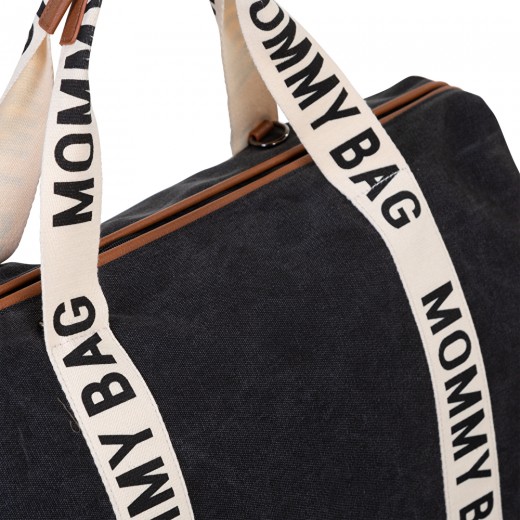 Сумка Childhome Mommy bag Signature canvas black, арт. CWMBBSCBL