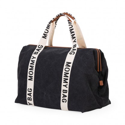 Сумка Childhome Mommy bag Signature canvas black, арт. CWMBBSCBL