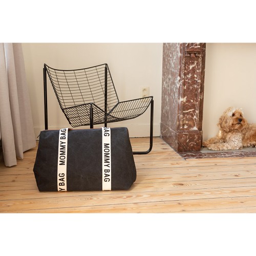 Сумка Childhome Mommy bag Signature canvas black, арт. CWMBBSCBL