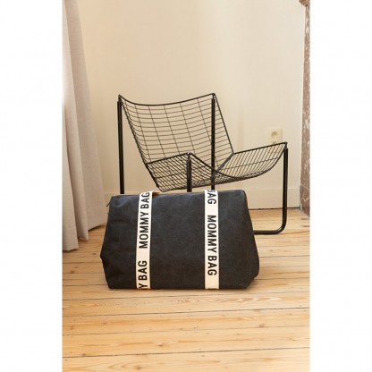 Сумка Childhome Mommy bag Signature canvas black, арт. CWMBBSCBL