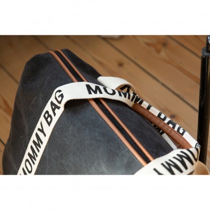 Сумка Childhome Mommy bag Signature canvas black, арт. CWMBBSCBL