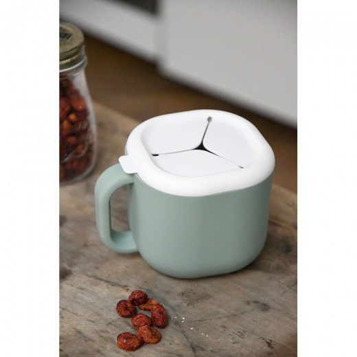 Чашка Beaba Pick 'n' Snack силіконова для снеків і напоїв оливковий, арт. 913564