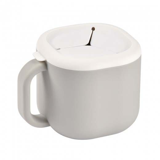 Чашка Beaba Pick 'n' Snack силіконова для снеків і напоїв сірий, арт. 913565