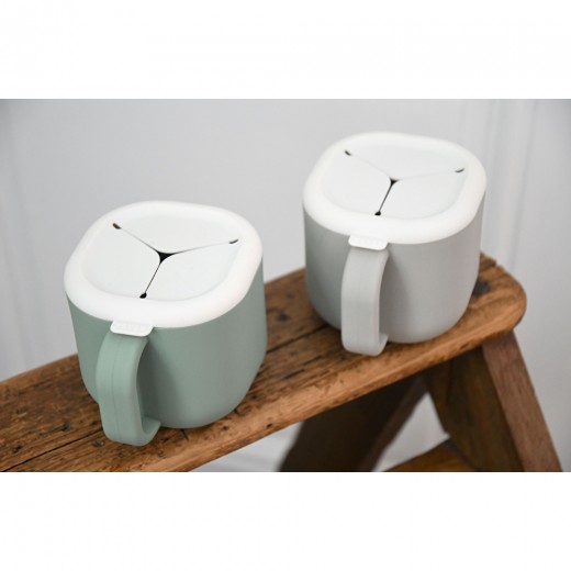 Чашка Beaba Pick 'n' Snack силіконова для снеків і напоїв сірий, арт. 913565