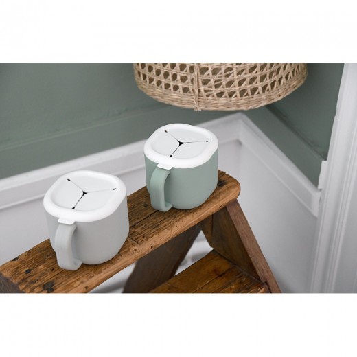 Чашка Beaba Pick 'n' Snack силіконова для снеків і напоїв сірий, арт. 913565