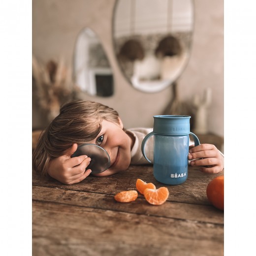 Поїльник - непроливайка Beaba 360° 340 мл блакитний, арт. 913572