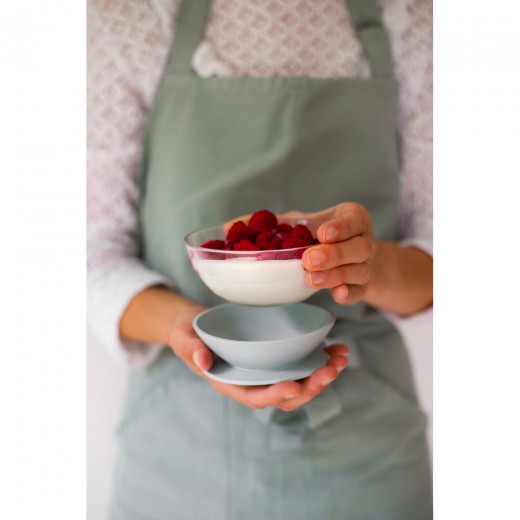 Набір: тарілка, миска, стакан Beaba склянний 4+ рожевий, арт. 913487