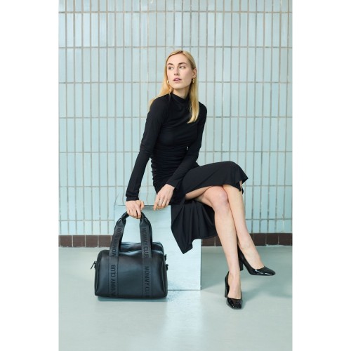 Сумка Childhome Mommy club Signature vegan leather black, арт. CWMCSLBL