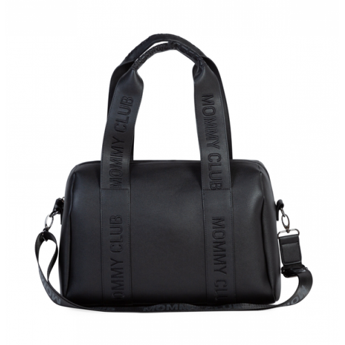 Сумка Childhome Mommy club Signature vegan leather black, арт. CWMCSLBL