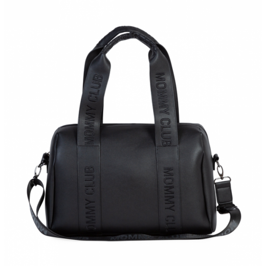 Сумка Childhome Mommy club Signature vegan leather black, арт. CWMCSLBL