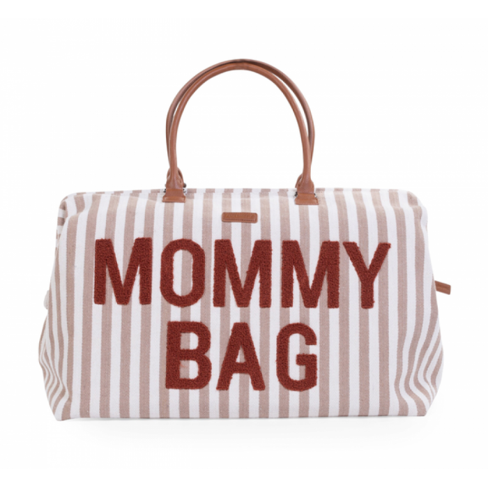 Сумка Childhome Mommy bag stripes nude/terracotta, арт. CWMBBSTNR