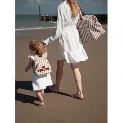 Сумка Childhome Mommy bag stripes nude/terracotta, арт. CWMBBSTNR