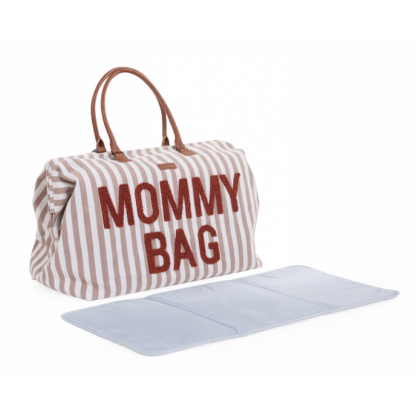 Сумка Childhome Mommy bag stripes nude/terracotta, арт. CWMBBSTNR